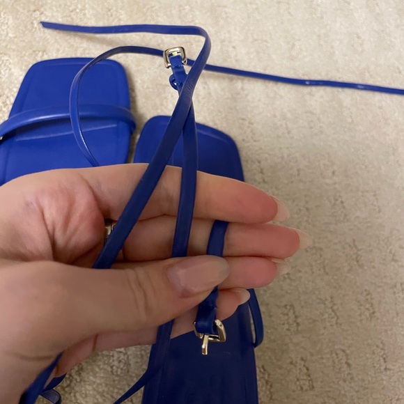 Zara heeled strappy leather sandals - Picture 6 of 12